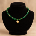 Emerald Royale – Crystal Square Beadwork Ketting