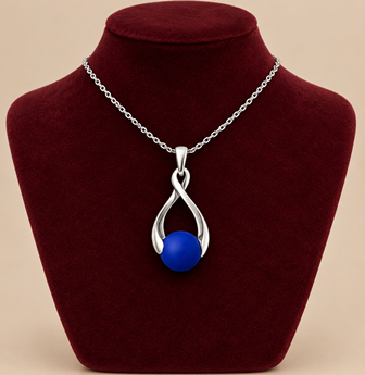 Royal Lapis Pendant – RVS Ketting met Lapis Lazuli Hanger