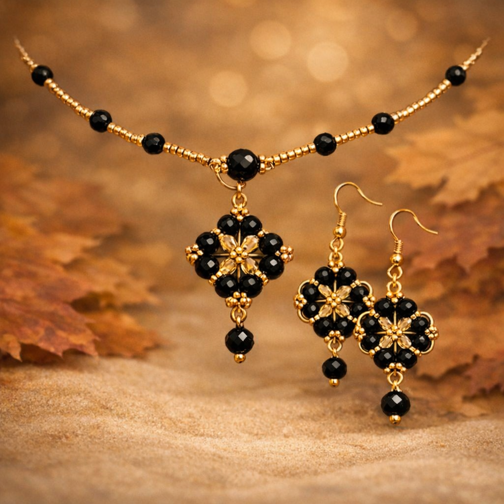 Autumn Glow – Ketting & Oorbellen Set