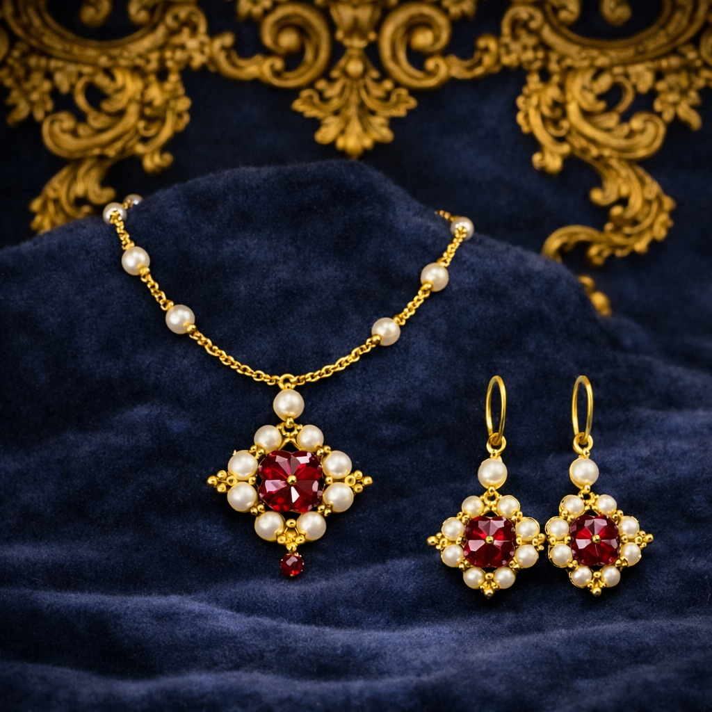 Rubi Blossom – Ketting & Oorbellen Set