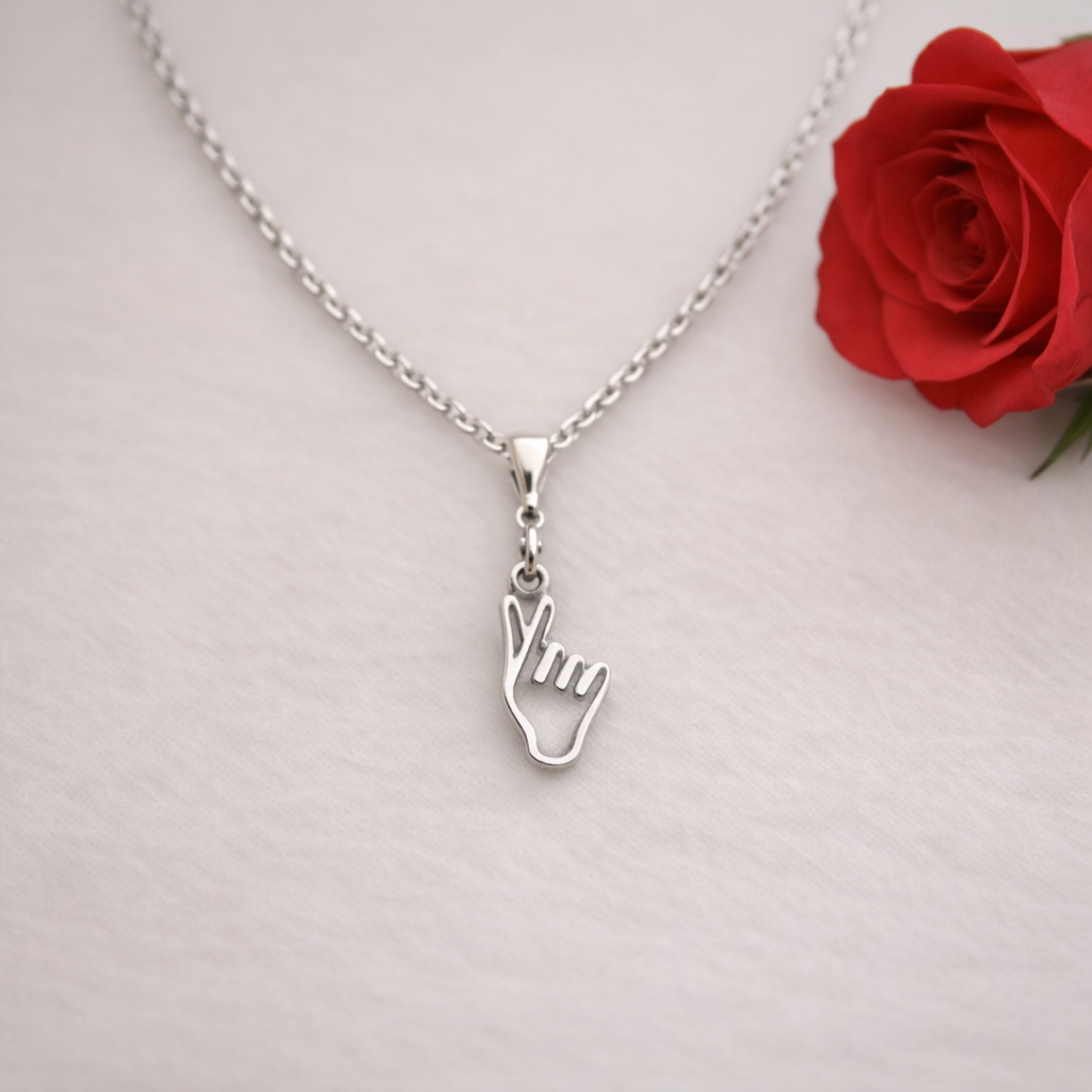 RVS Ketting met “Ik Hou Van Jou” Hanger – Zilverkleurig