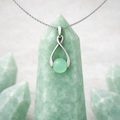 Jade Serenity Pendant – RVS Ketting met Jade Hanger