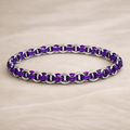 Dames Armband – Chainmail Paars – RVS – Handgemaakt