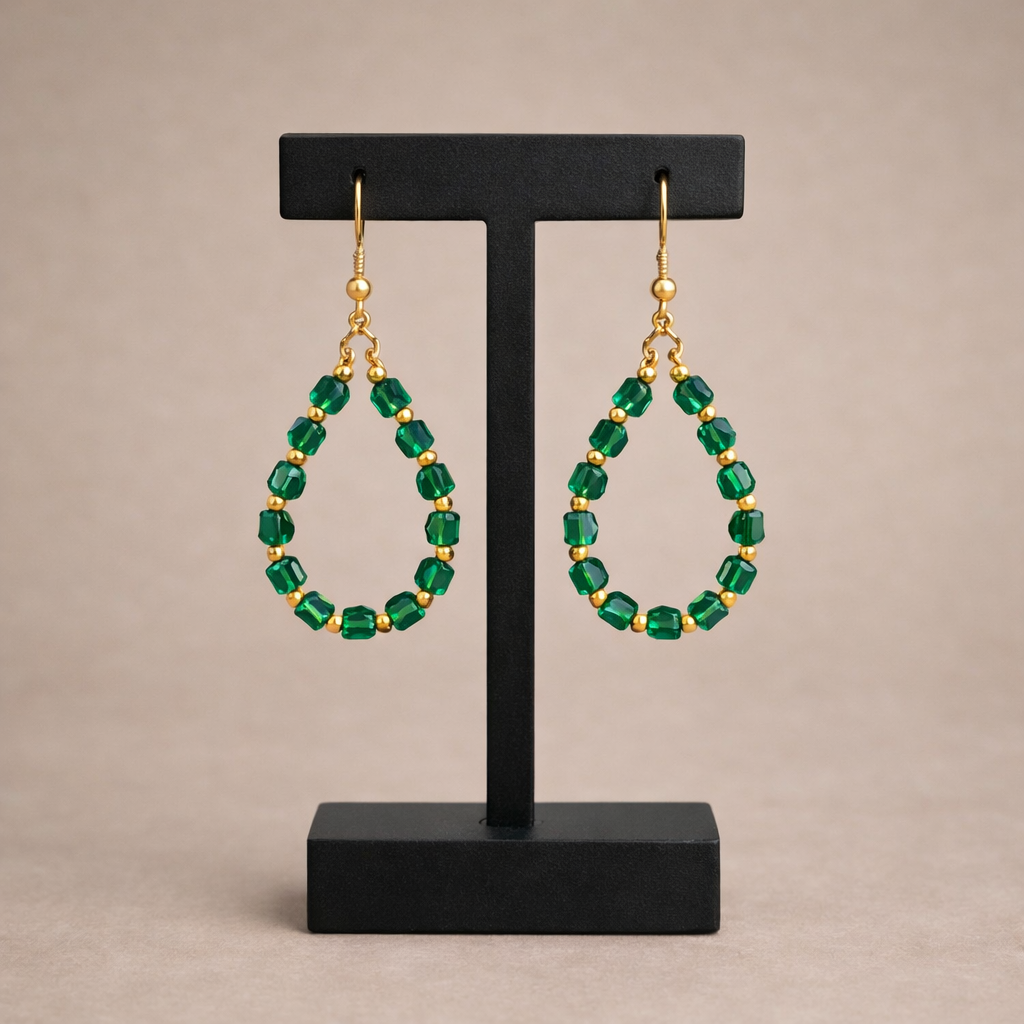 Emerald Royale – Teardrop Earrings