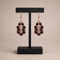 Autumn Glow oorbellen – beadwork met glasparels en Miyuki beads