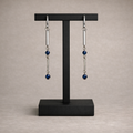 Minimalistische oorbellen met blauwe crystal steentjes – RVS