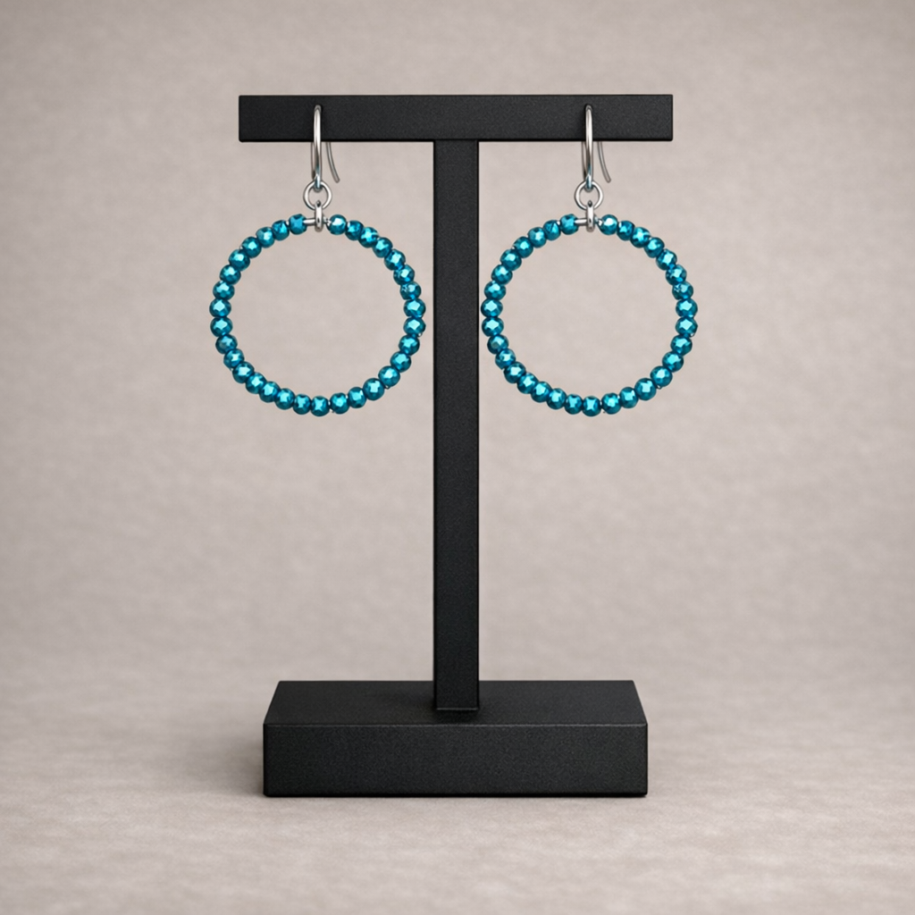 Shiny Turquoise Hoops – RVS