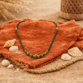 Jade Forest Harmony – Handgemaakte Ketting met Jade Kralen &amp; Miyuki Beads – 45 cm