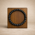 Heren Armband – Matte Lava Steen – Handgemaakt