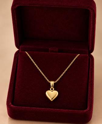 Liefdes Hart Ketting – 18K Gold Plated