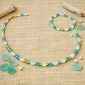 Summer Vibes – Aqua Blue Glass Beads  set